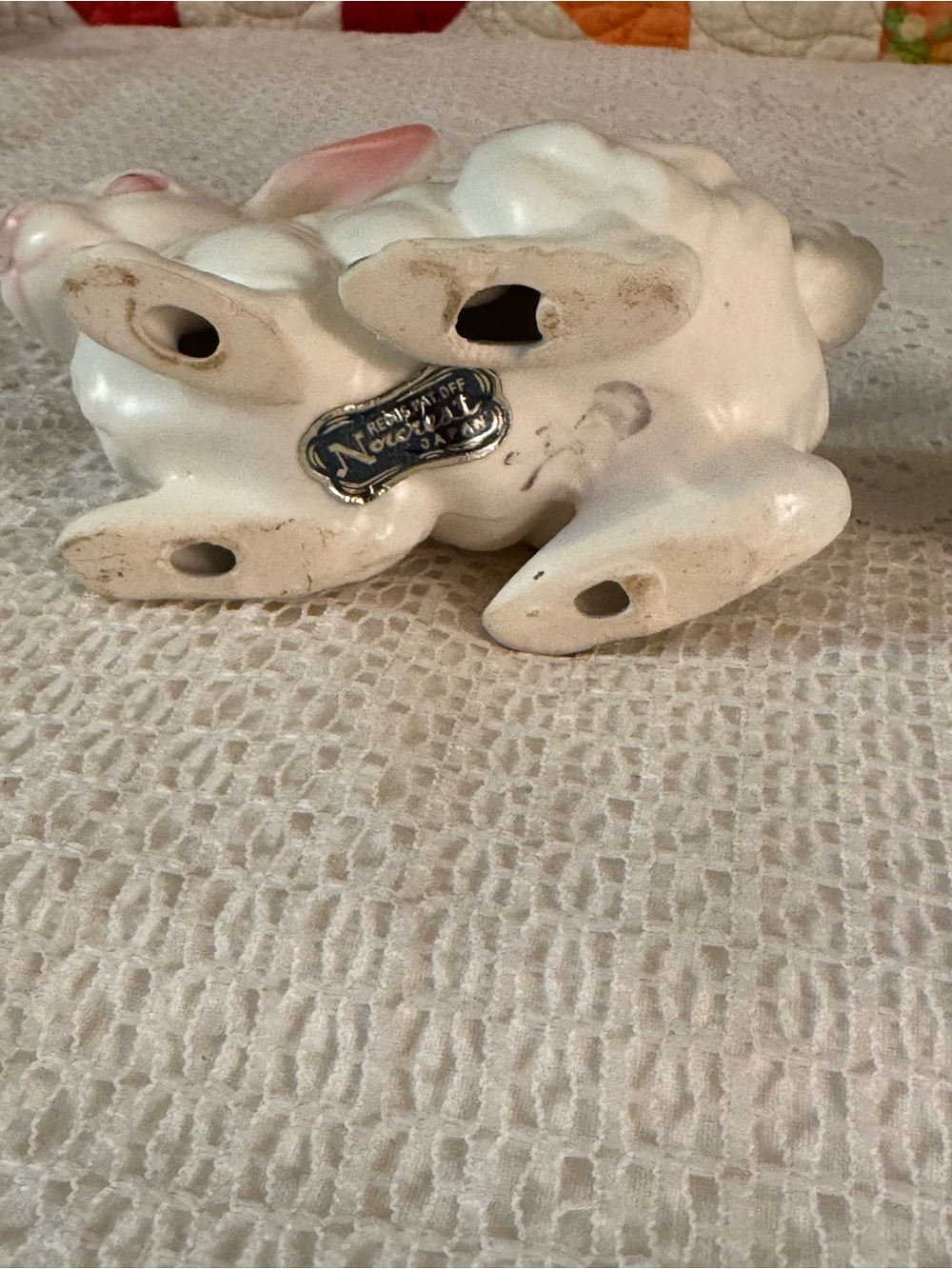 Vintage Norcrest Bunny Rabbit Figurines Mid-century Decor Set of 3 1950-60's - Picture 3 of 14